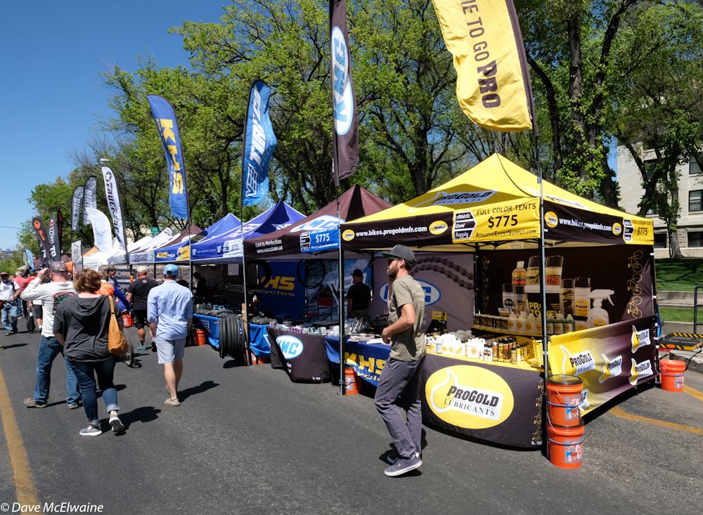 Whiskey Row in Prescott has been turned into and cycling industry Expo.