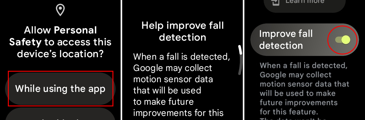 Activer la détection de chute sur Pixel Watch