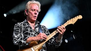 Don Felder of Don Felder Band performs during The Brotherhood Of Rock Tour at Ameris Bank Amphitheatre on July 06, 2025, in Alpharetta, Georgia.