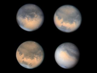 This set of Mars images were taken during November and December 2005 using a webcam attached to a Schmidt Cassegrain telescope. Photograph by Jamie Cooper. (Photo by SSPL/Getty Images)