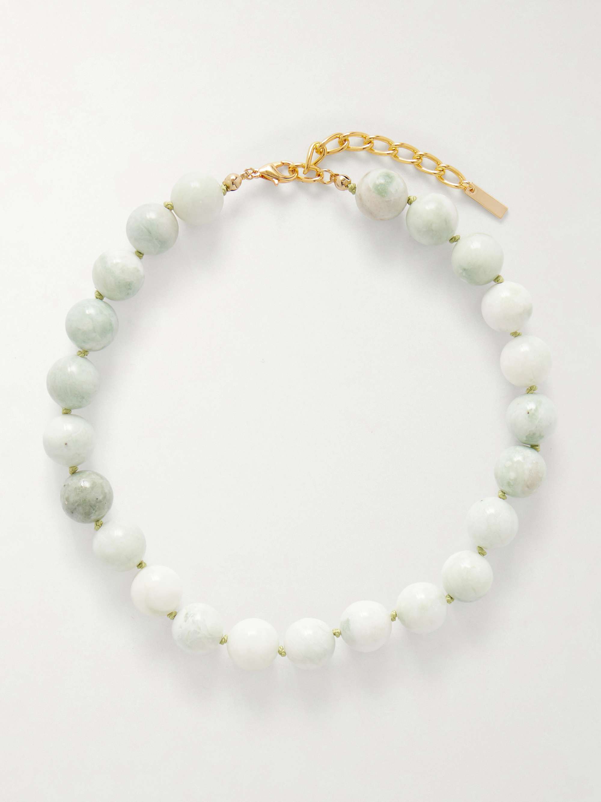 Louisa vergoldete Jade-Halskette