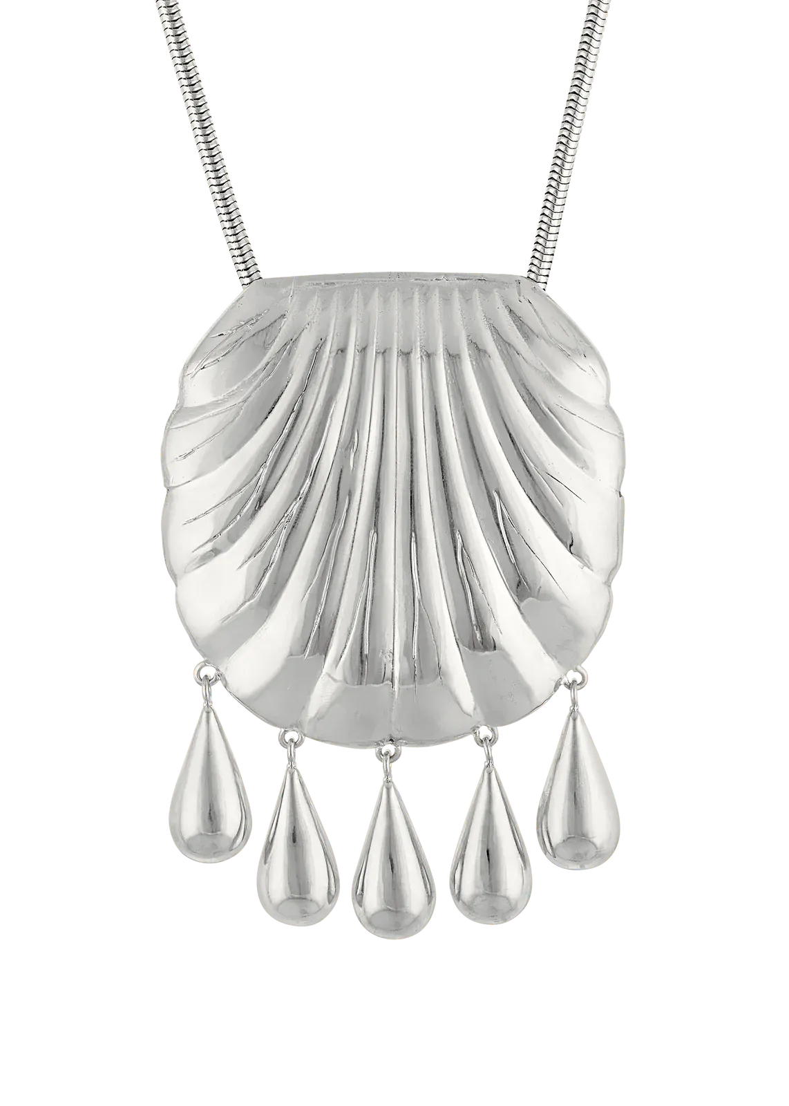 JUJU VERA, Petra Shell Necklace Silver