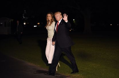 President Trump arrives home from Europe
