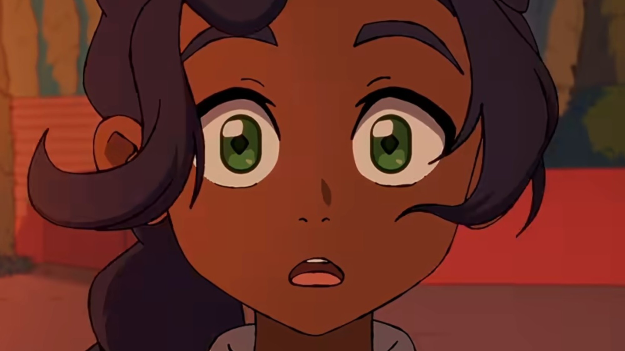 A stunned Nisha in Avatar: Seven Havens