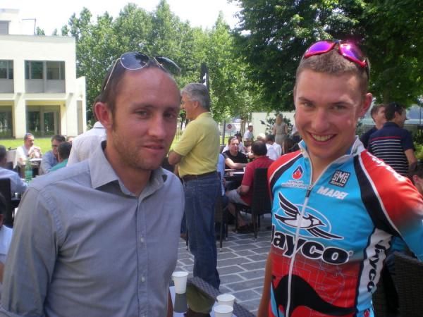 Matt Lloyd with Pat Lane at the Australia's European Training Centre in Gavirate, Italy