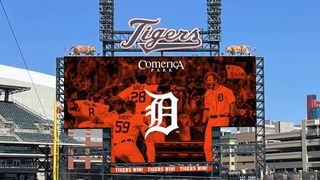 The new LED display at Detroit Tigers stadium.