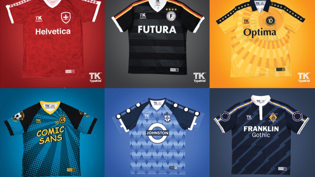 Typography football kits