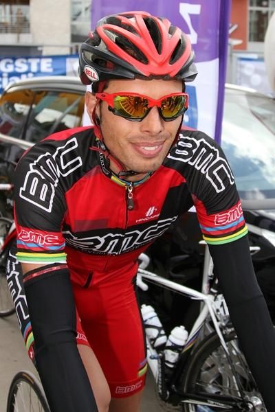Former world champion Alessandro Ballan (BMC Racing Team) sported a smile on the start line.