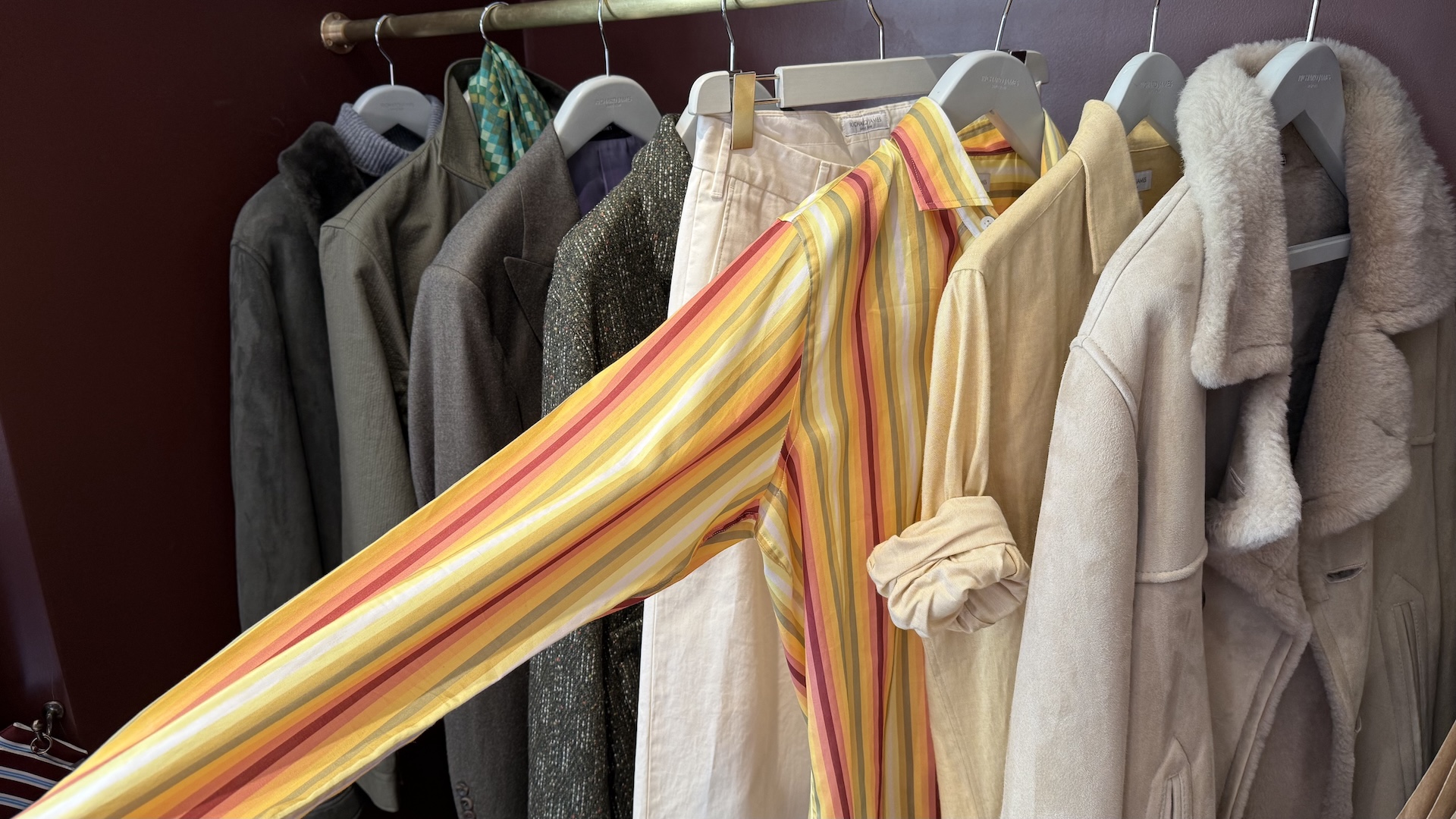 A selection of items from the Richard James A/W 25 collection