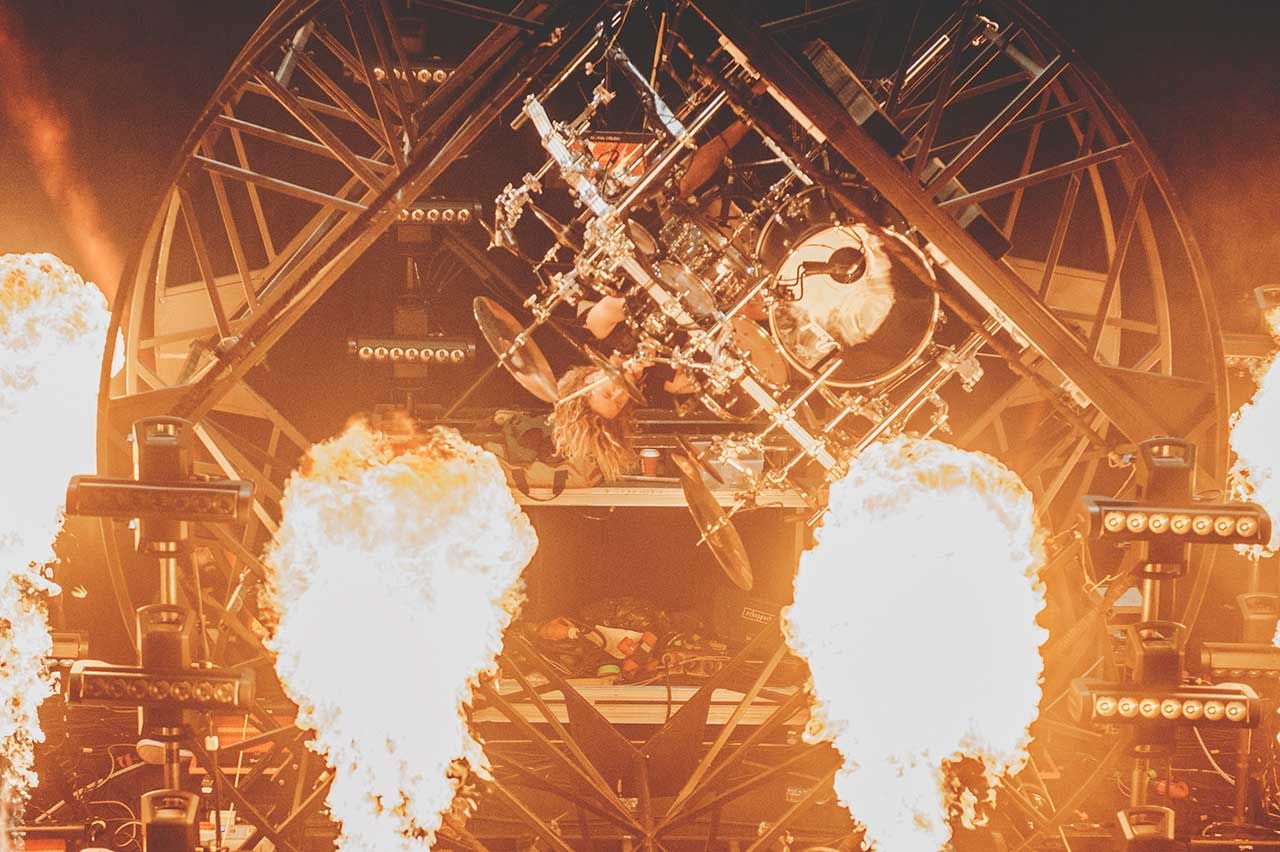 Parkway Drive performing at Golden Gods
