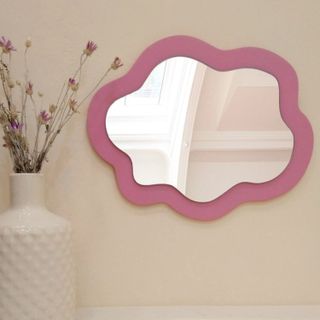 Wavy pink mirror from Etsy