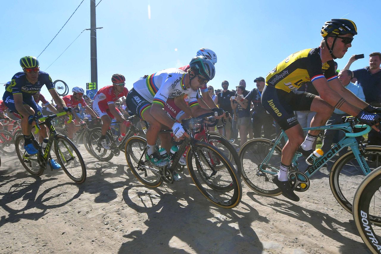 Peter Sagan in the Paris-Roubaix peloton