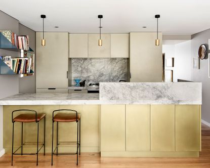 Kitchen countertop idea with stone surface