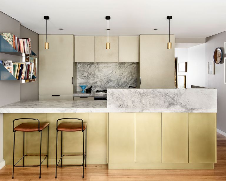 Veined kitchen countertops are trending – here's why | Homes & Gardens