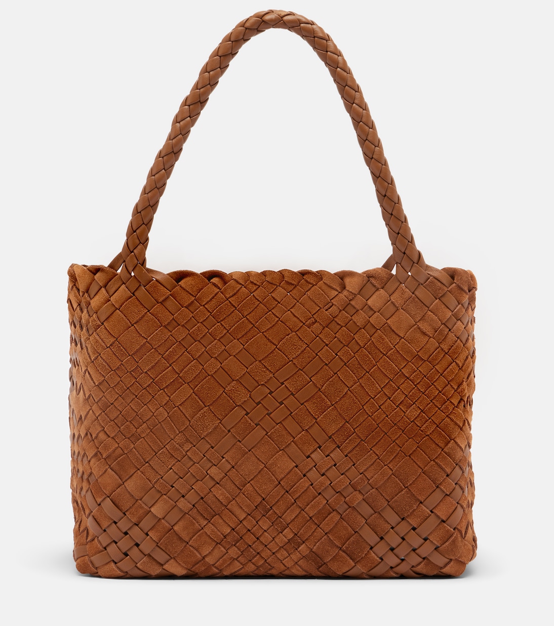 Ruth Small Woven Leather Tote Bag in Brown - the Row