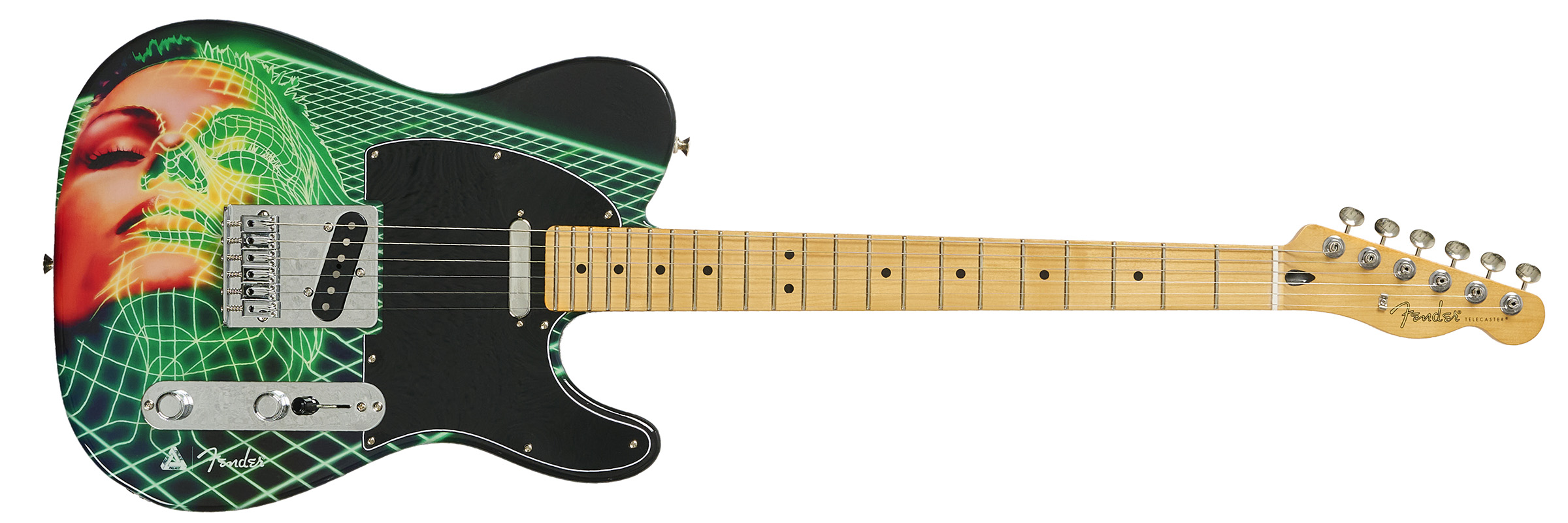 The Fender x Palace Limited Edition Telecaster has a 90s-inspired rave graphic finish on the front, and the brand's Triferg on the back – the release also includes a Fender x Palace guitar strap and guitar pick set.