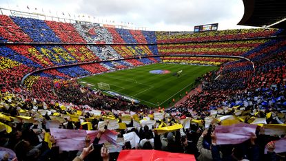 FC Barcelona’s Camp Nou stadium has a 99,354-seat capacity 