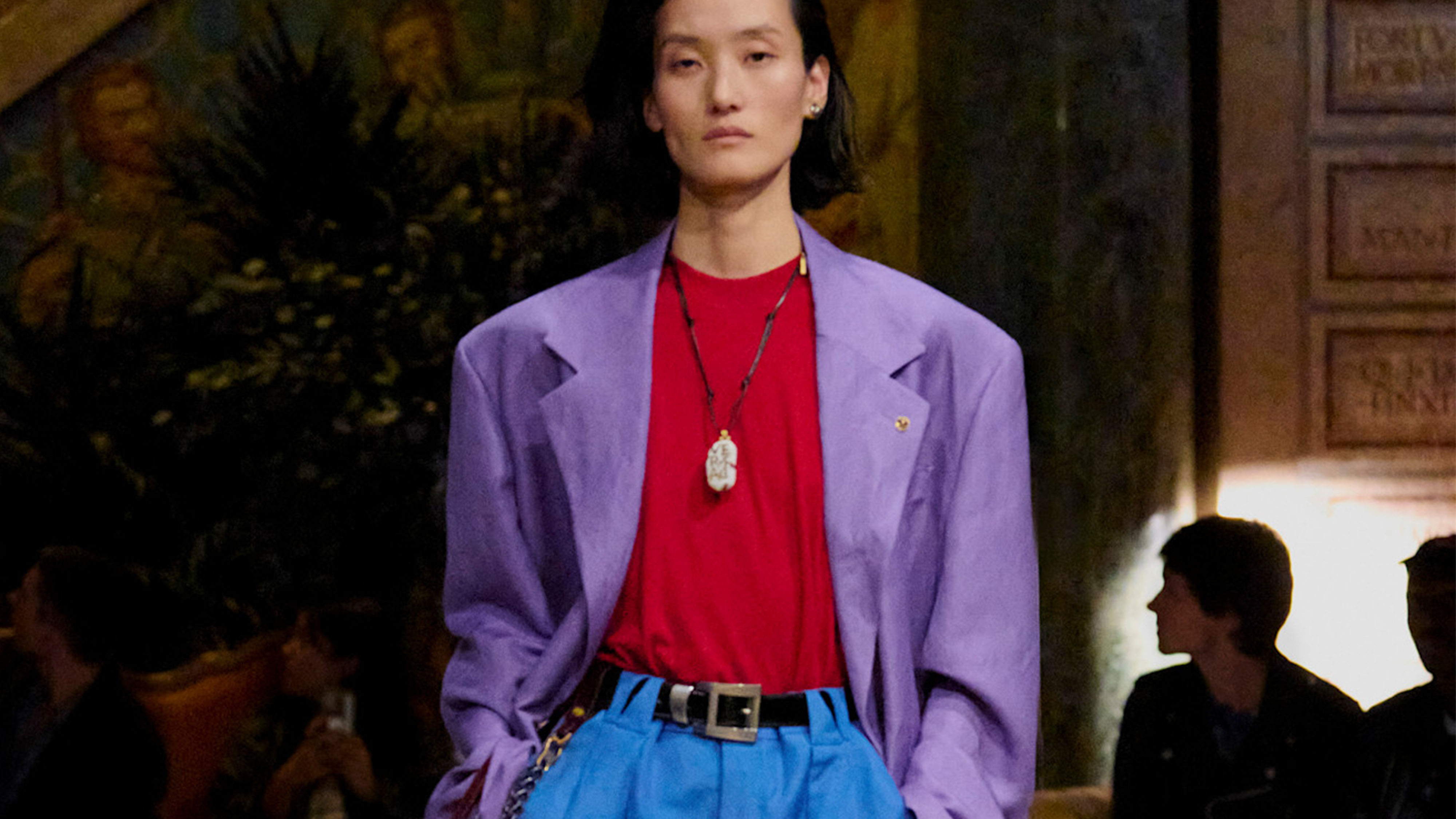 Clashing colors on the Versace spring 2026 runway