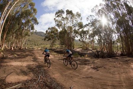 Jason Sager and Justin Lindine of World Bicycle Relief during stage 1