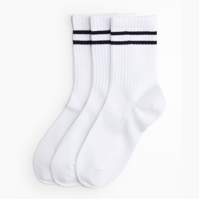 white sports socks