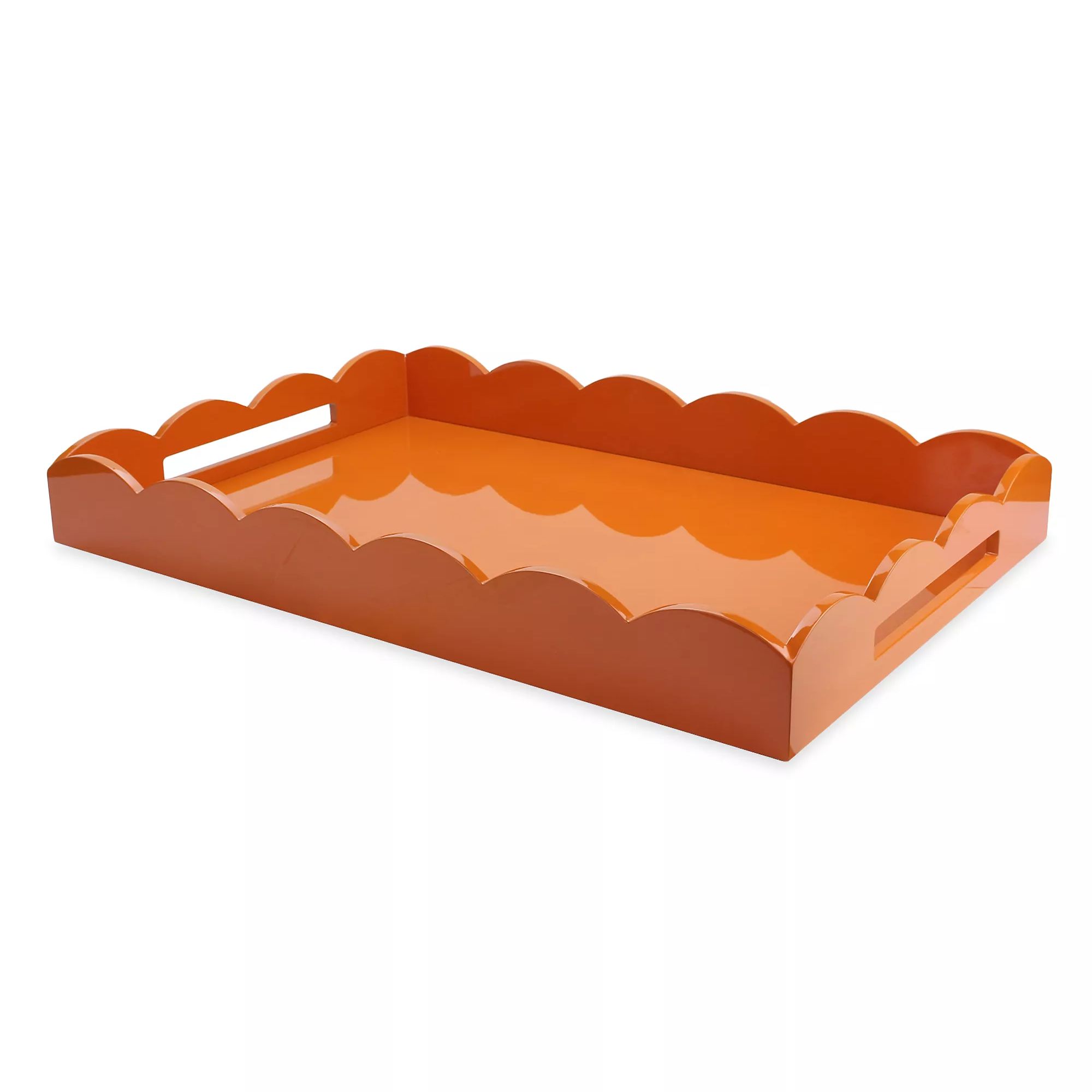 Addison Ross Orange Scalloped Tray