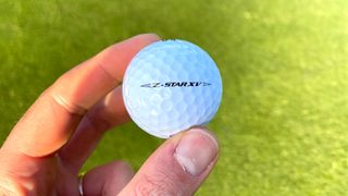 A close up of the 2025 Srixon Z-Star XV ball