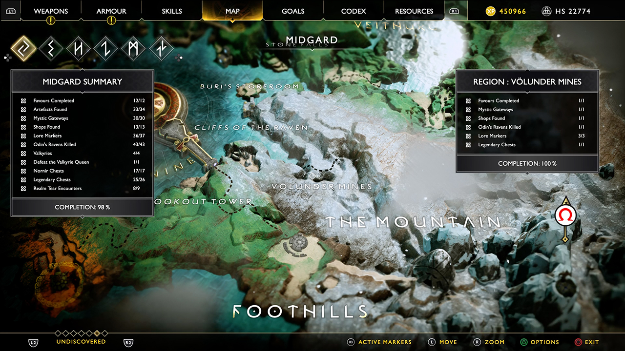 God of War - Volunder Mines map