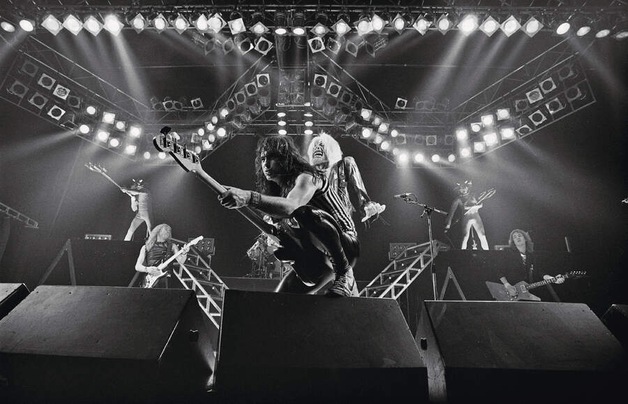 Iron Maiden performing live on the Beast On The Road Tour at the Odeon Hammersmith in London UK - 20 March 1982.