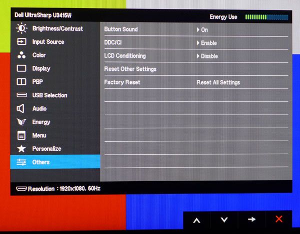 Dell U3415W OSD Setup And Calibration