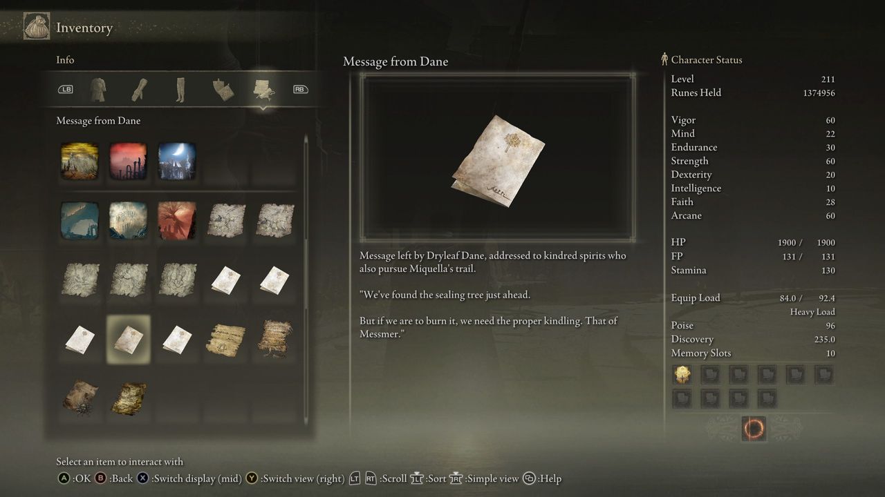 Elden Ring Leda quest - Message from Dane