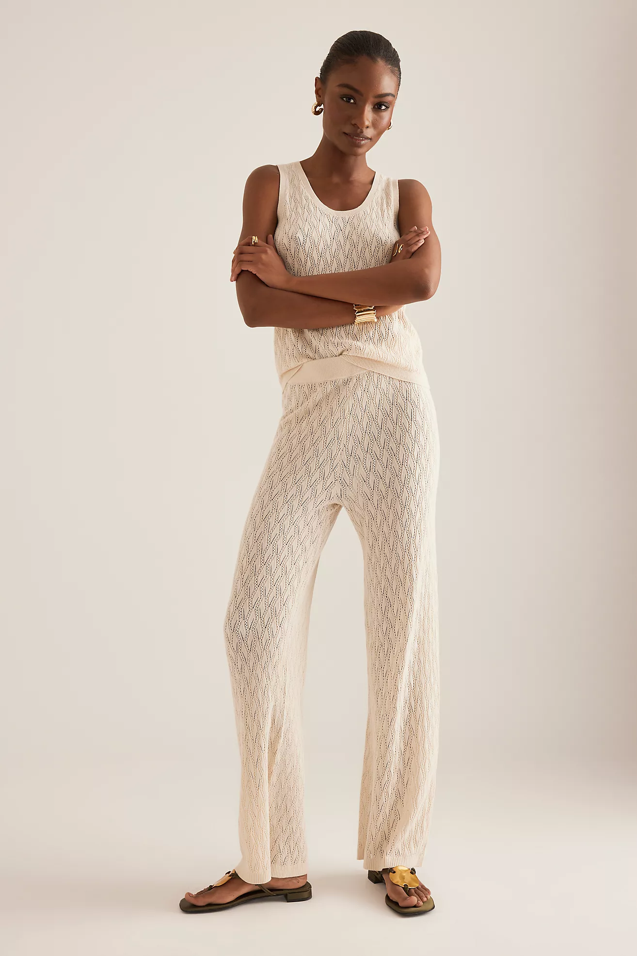 Selected Femme Agny High-Rise Knit Trousers