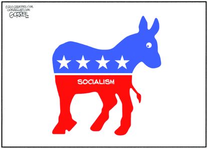 Political Cartoon U.S. Democratic socialism Alexandria Ocasio-Cortez