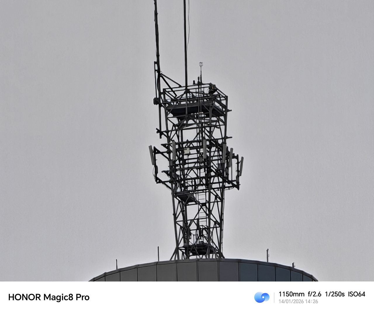 Honor Magic 8 Pro camera sample BT Tower 50x zoom