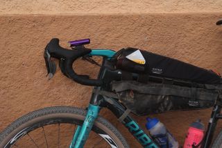 Tom Couzen's gravel bike packed full with nutrition and tools