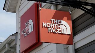 The North Face sign outside a store