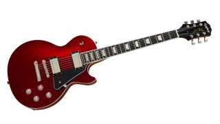 An Epiphone Les Paul Studio electric guitar in Wine Red