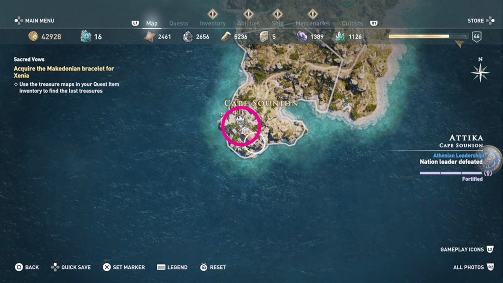 Assassin's Creed Odyssey Xenia Treasure Hunt How to find every item