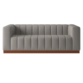 tufted tuxedo gray couch