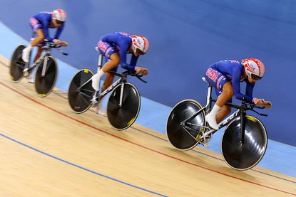 USA team pursuit squad at the 2012 Olympics