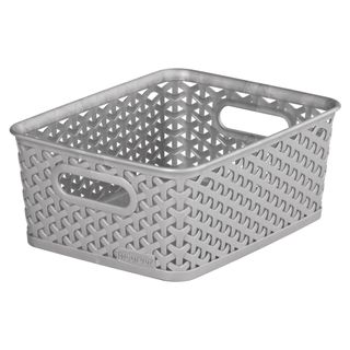 Wilko Curver My Style Grey Rectangular Storage Basket 4L