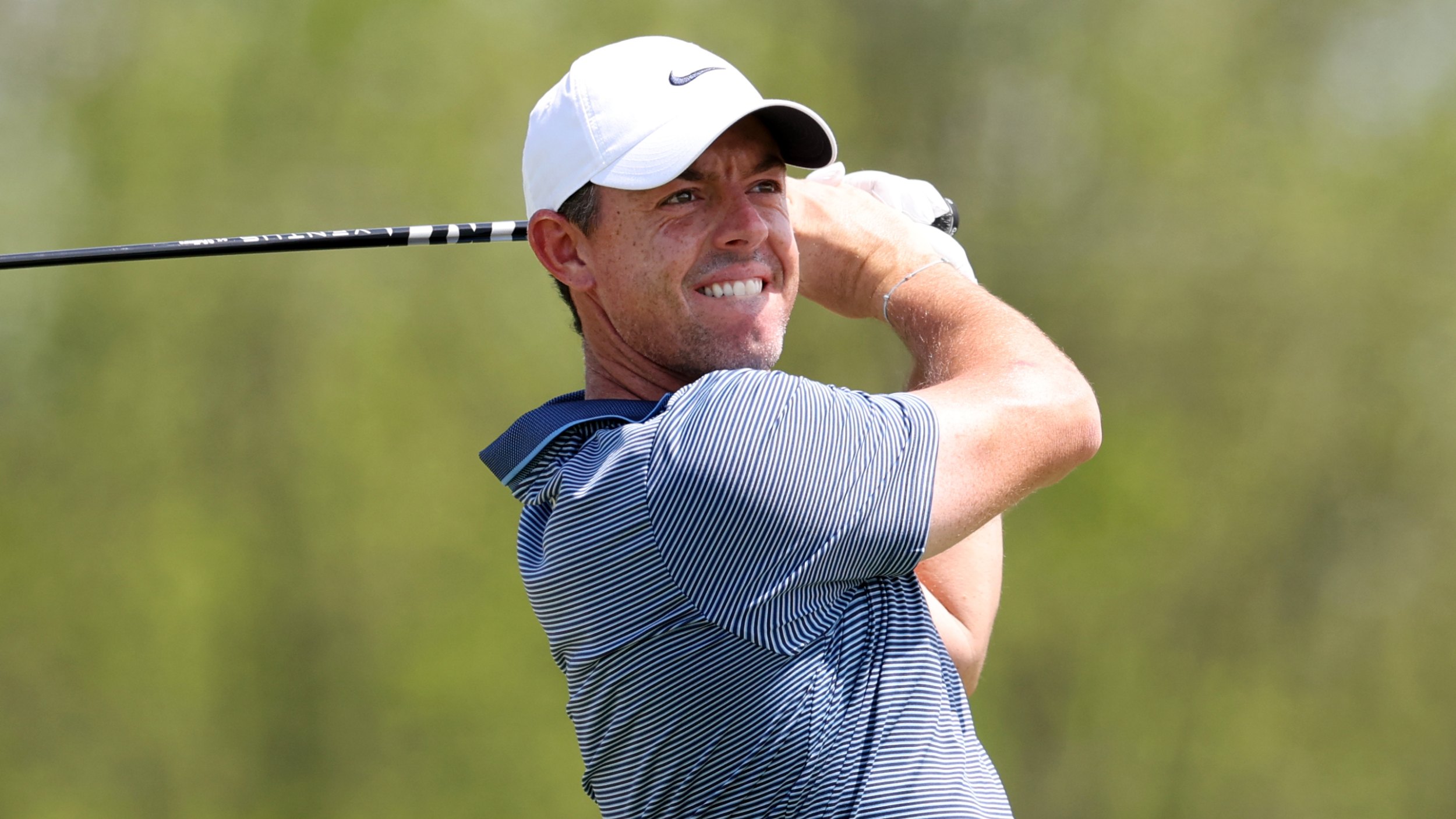 Rory McIlroy takes a shot at the Truist Championship 
