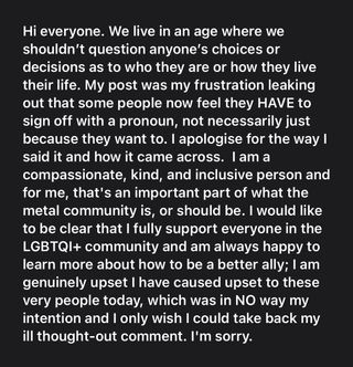 Vicky Hungerford twitter statement
