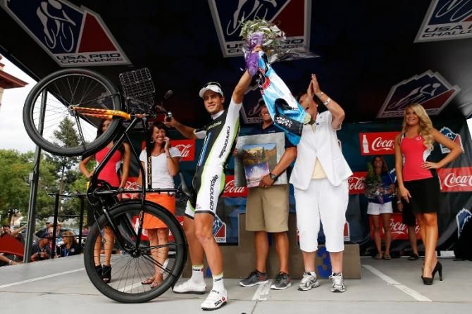 Peter Sagan (Cannondale) was presented with a special bike for winning in Fort Collins