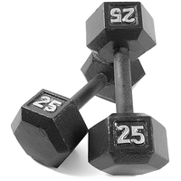 CAP Barbell Black Cast Iron Hex Dumbbells 25lb Pair: was $114.99, now $72.24 at Amazon