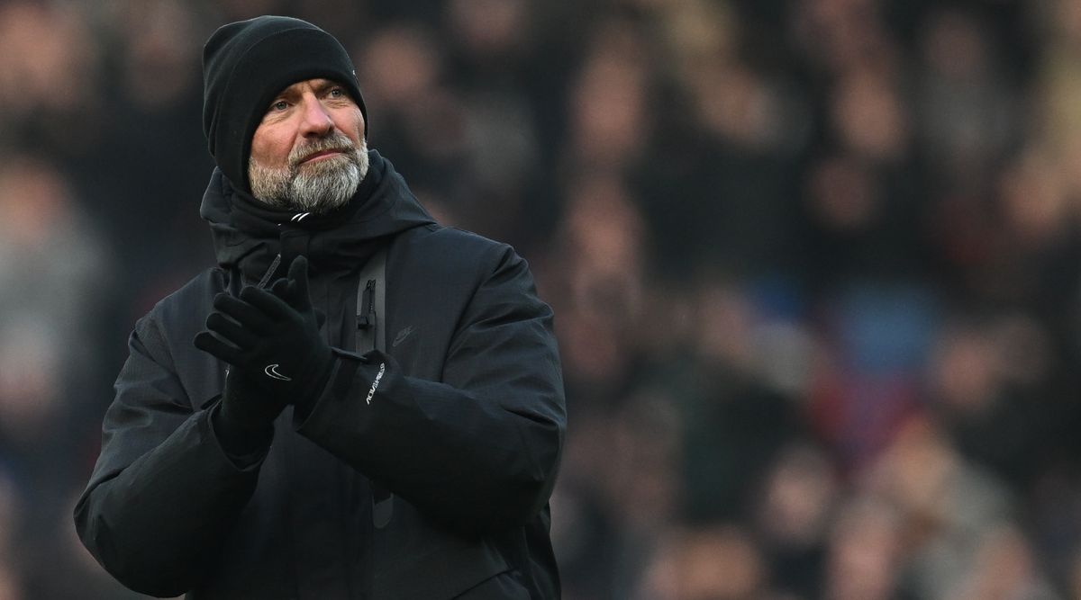 Liverpool manager Jurgen Klopp applauds the supporters after the Premier League match between Liverpool and Chelsea on 21 January, 2023 at Anfield in Liverpool, United Kingdom.