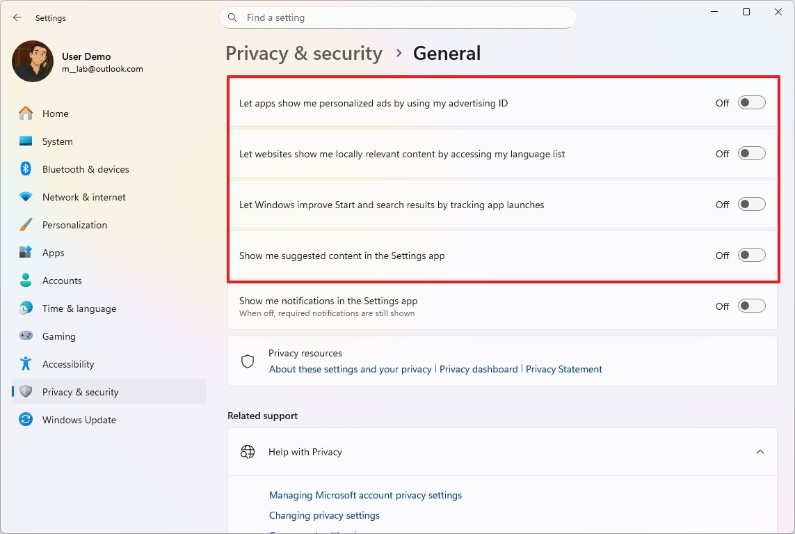 Disable advertizer identification