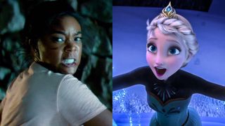 Gabrielle Union in Breaking In and Elsa in Frozen