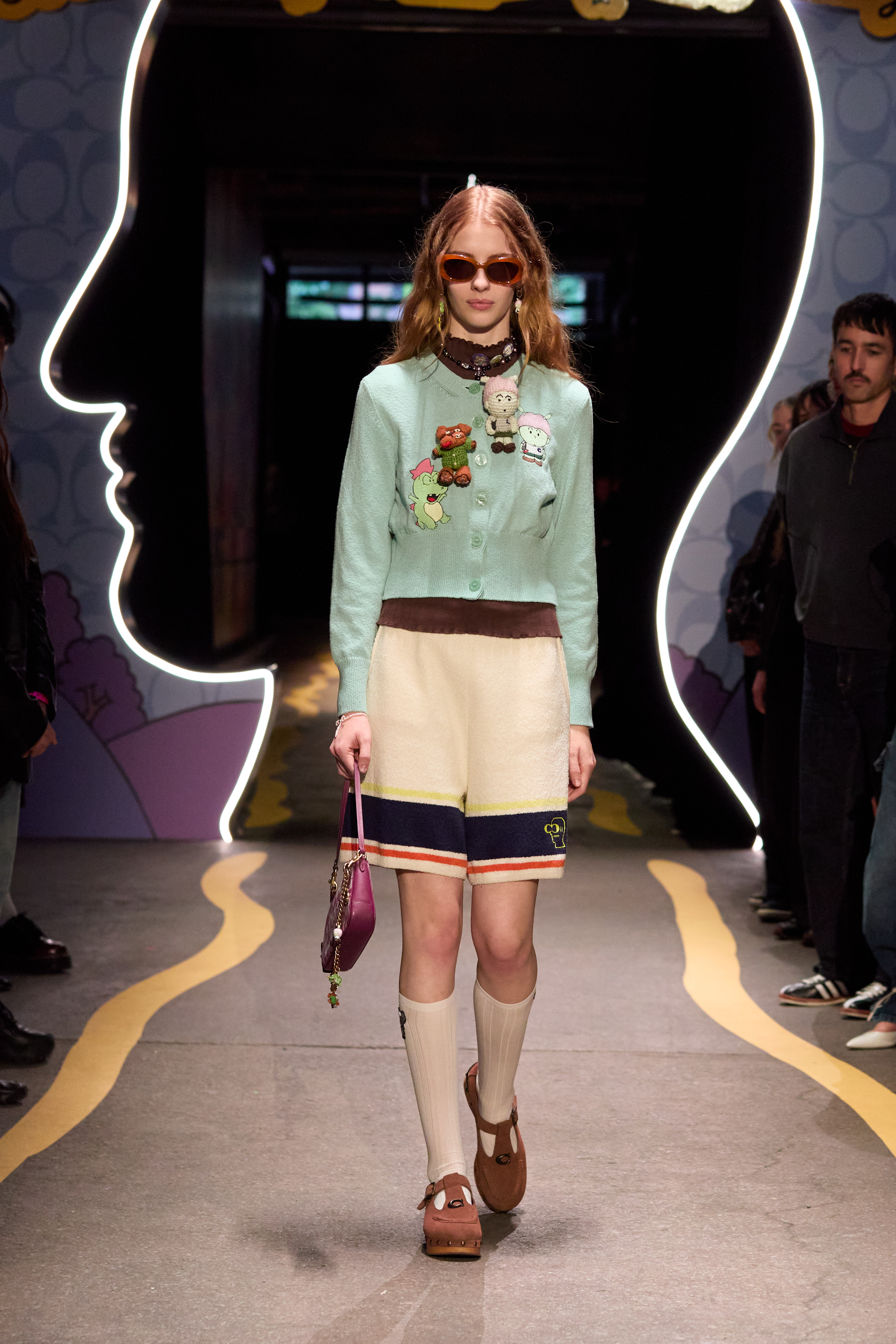 Coach x Brain Dead capsule collection 2026 runway model.