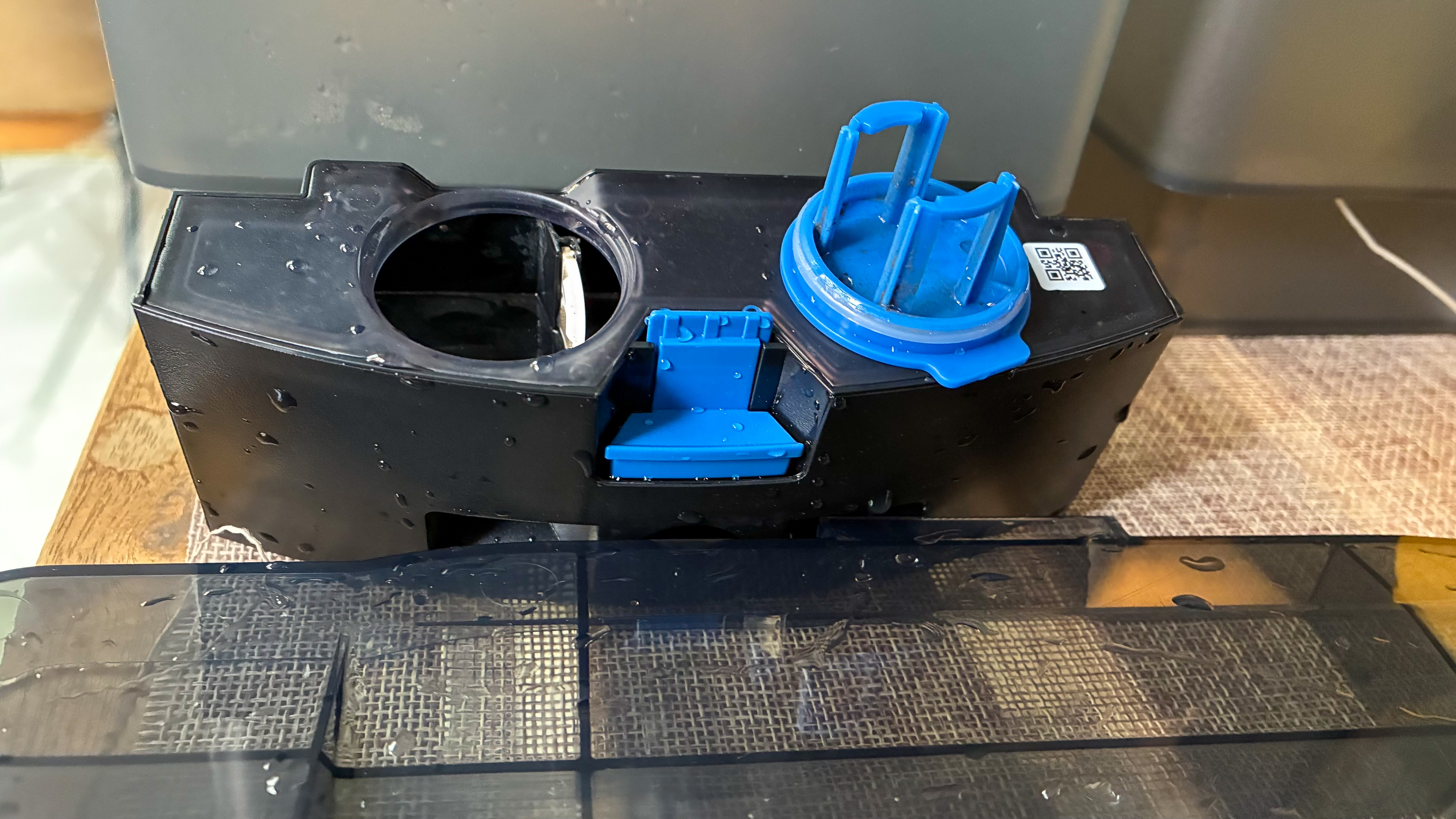 The onboard water compartment of the Ecovacs Deebot X8 Pro Omni