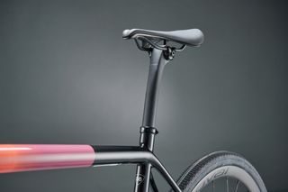 Detail of Specialized Crux Pro seat post and saddle